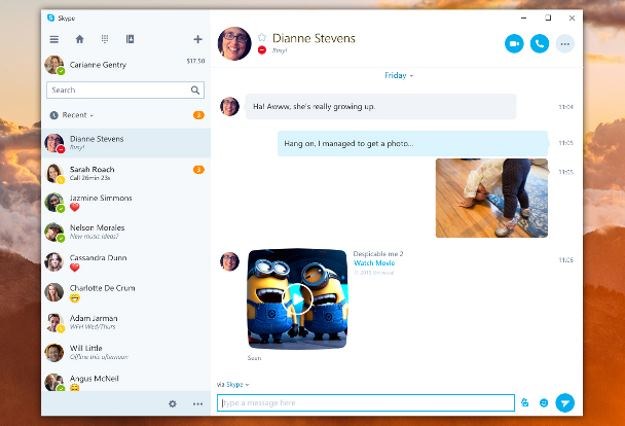 Tak ma wyglądać nowa wersja Skype dla systemu Windows 10 (Fot. Techradar) /materiały prasowe