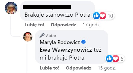 Tak Maryla Rodowicz skomentowała nieobecność P. Cugowskiego w nowej edycji "The Voice Senior" /facebook.com/official.maryla.rodowicz /materiał zewnętrzny
