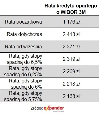 Tak mogą się zmienić rat po obniżkach stóp procentowych /Źródło: Expander /