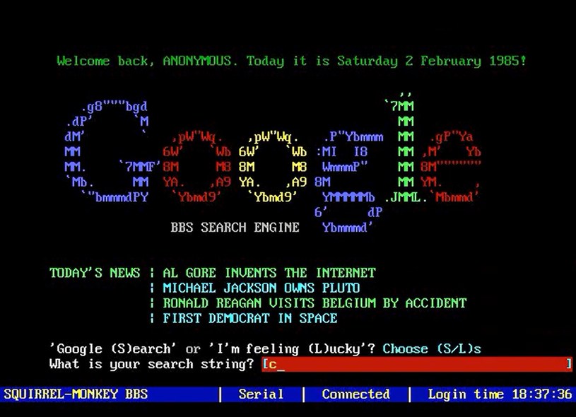 Tak mogłaby wyglądać wyszukiwarka Google, gdyby istniała 30 lat temu... /YouTube
