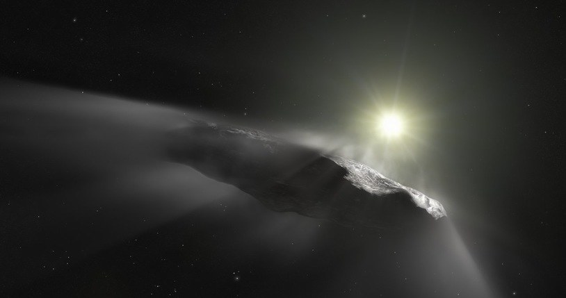 Tak może wyglądać Oumuamua (wizualizacja 3D) /materiały prasowe