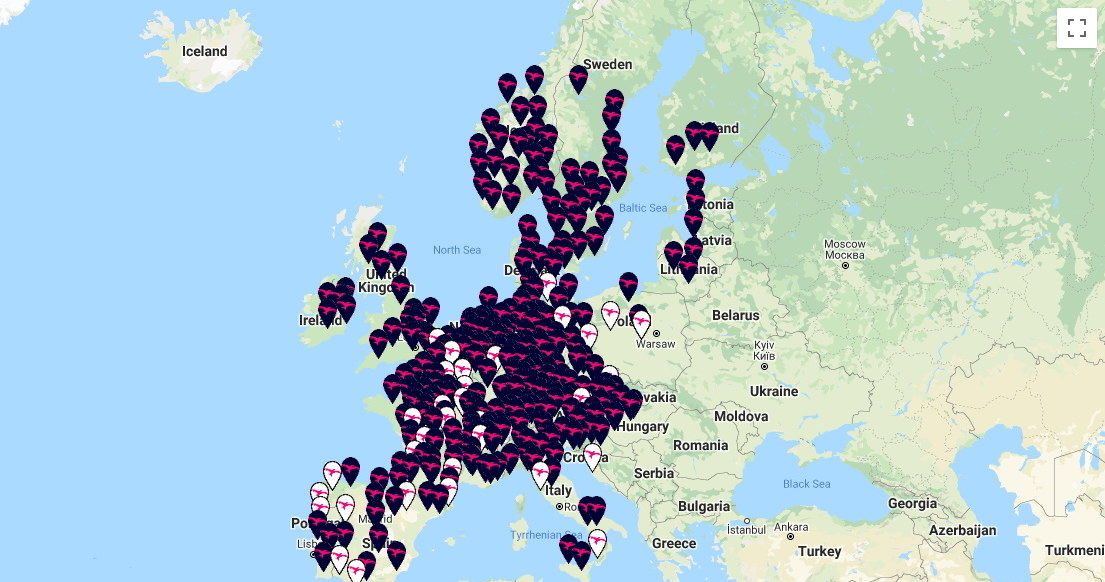 Tak obecnie wygląda sieć Ionity w Europie. Mało zachęcająco... /Informacja prasowa