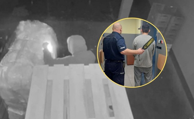 Tak podpalał supermarket w Grodzisku Mazowieckim. Policja pokazała film