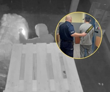 Tak podpalał supermarket w Grodzisku Mazowieckim. Policja pokazała film