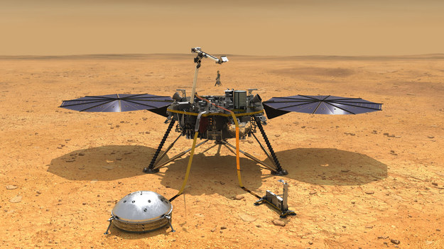 Tak sonda inSight ma wyglądać na powierzchni Marsa /NASA/JPL-Caltech /Materiały prasowe