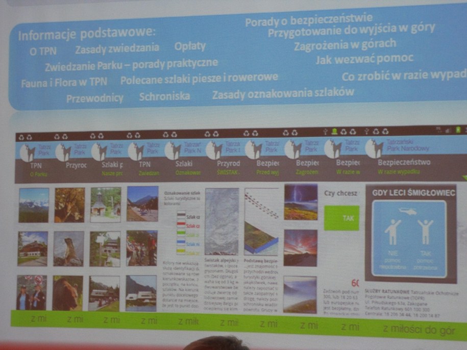 Tak wygląda aplikacja na telefon komórkowy, dzięki której można zwiedzać Tatrzański Park Narodowy /Maciej Pałahicki /RMF FM