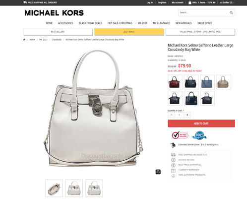 Tak wygląda jedna z fałszywych stron sprzedających torebki marki Michael Kors - Check Point /materiały prasowe