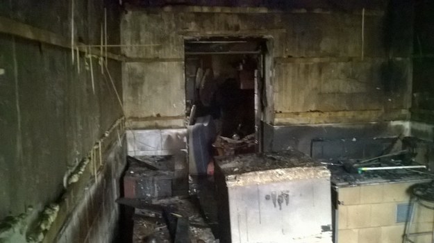 Tak wygląda mieszkanie po pożarze w Czechowicach-Dziedzicach. /Marcin Buczek /RMF FM