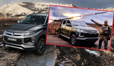 Tak wygląda nowa broń Ukraińców. To Mitsubishi L200 z wyrzutnią rakiet