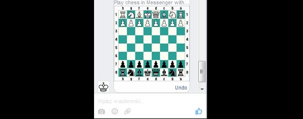 Tak wygląda początek partii szachowej na Facebooku /materiały prasowe