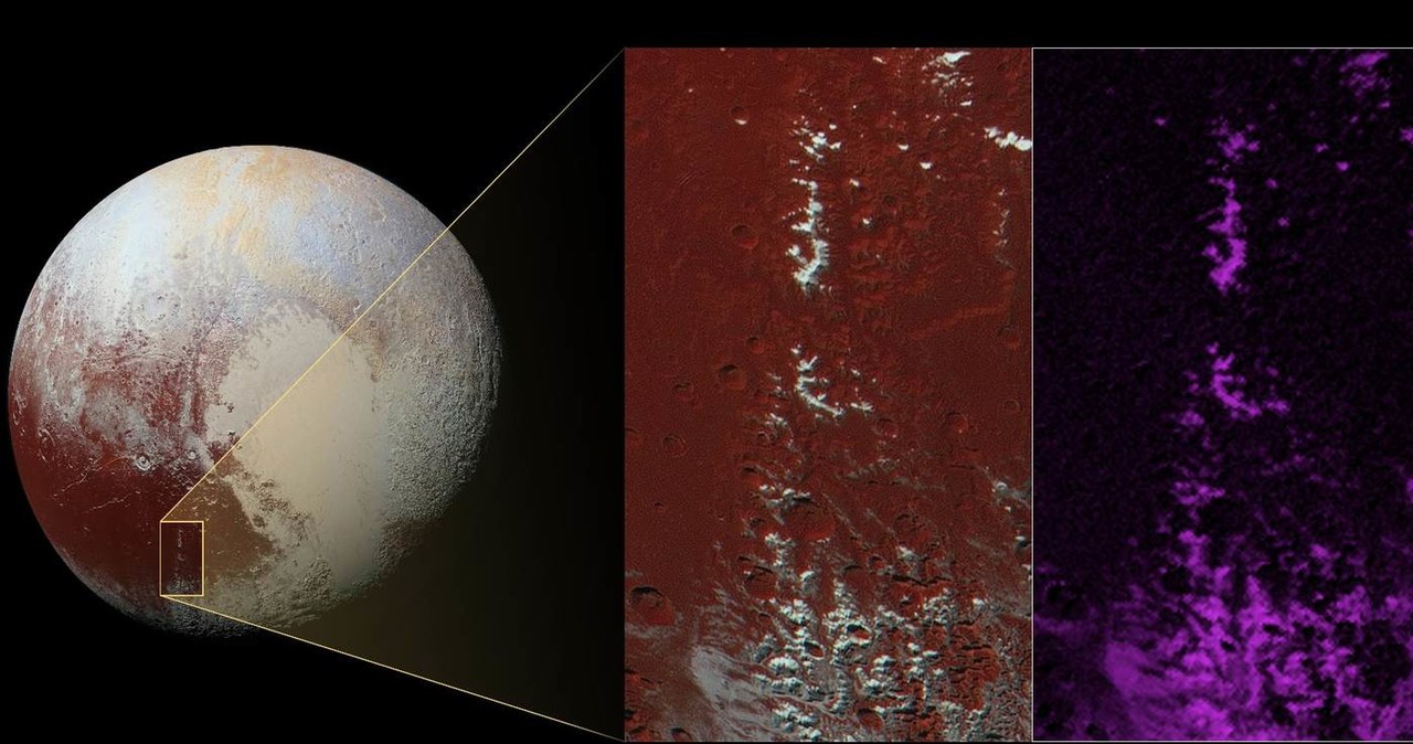 Tak wygląda śnieg na Plutonie /NASA