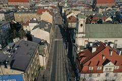 Tak wygląda ulica Krakowska z lotu ptaka