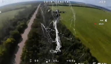 Tak wygląda wojna. Drony Ukraińców strzelają sieciami w drony Rosjan