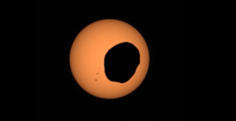 Tak wygląda zaćmienie Słońca z Marsa / NASA/JPL-Caltech/ASU  /domena publiczna
