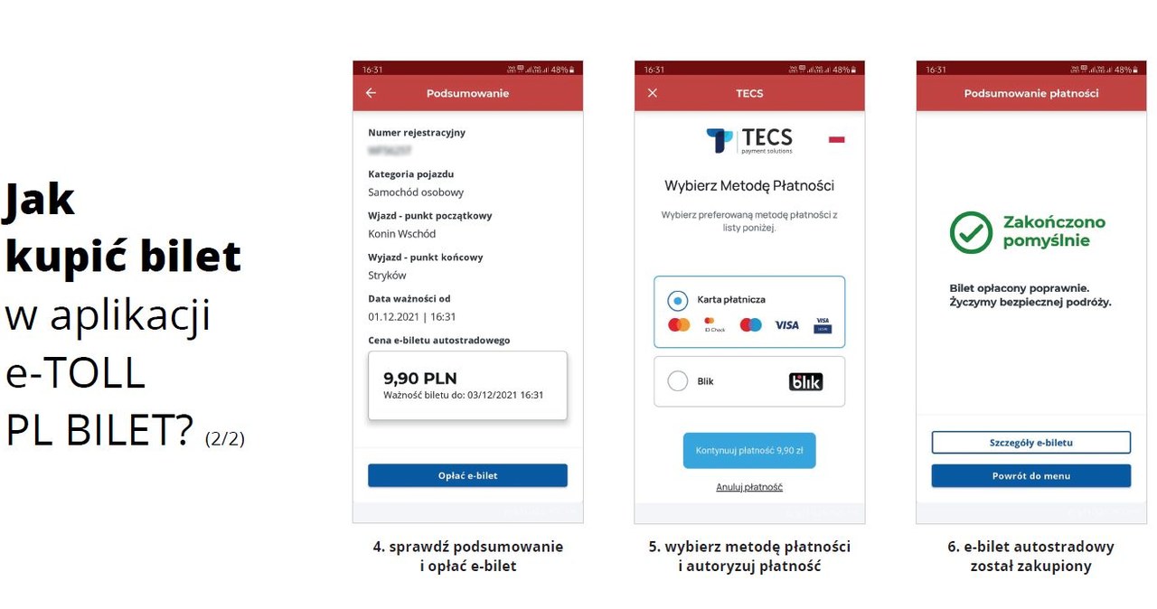 Tak wyglądać będzie aplikacja e-TOLL Bilet /Informacja prasowa