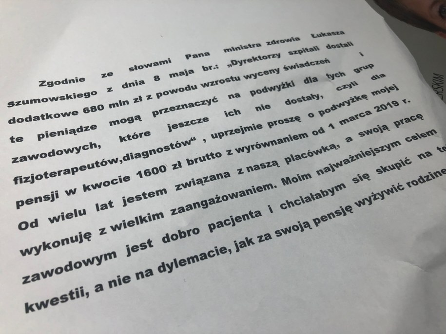 Tak wyglądają listy wysyłane do dyrektorów szpitali /Michał Dobrołowicz, RMF FM