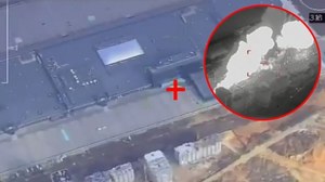 Tak wyglądał atak na centrum handlowe w Kijowie z perspektywy drona