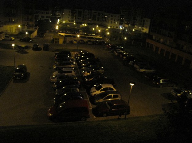 Tak wyglądał parking o godz. 05:30. /Krzysztof Kot /RMF FM