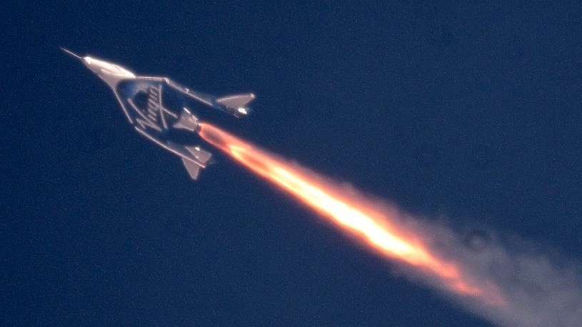 Tak wyglądał wczorajszy lot statku kosmicznego VSS Unity od Virgin Galactic /Geekweek