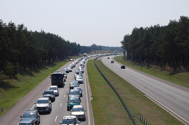 Tak wyglądała autostrada A1 w Nowej Wsi po godz. 12 /Paweł Balinowski /RMF FM