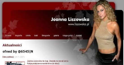 Tak wyglądała strona liszowska.pl po ataku. Teraz wszystko jest w normie. /cyberterroryzm.pl