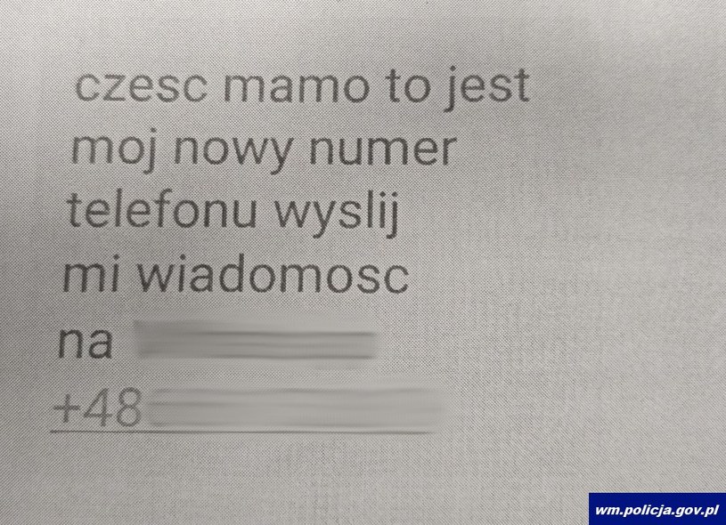 Tak wyglądała wiadomość od oszustów / fot. policja.gov.pl /materiał zewnętrzny