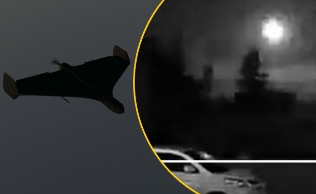 Tak wyglądało strącenie rosyjskiego drona na Lubelszczyźnie [WIDEO]