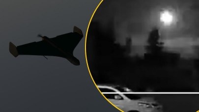 Tak wyglądało strącenie rosyjskiego drona na Lubelszczyźnie [WIDEO]