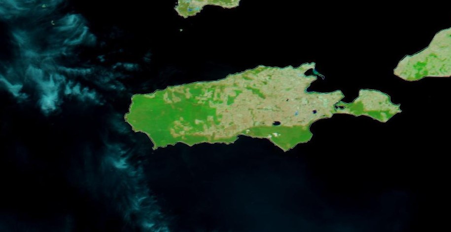 Tak Wyspa Kangura wyglądała jeszcze 16 grudnia 2019 roku /NASA WORLDVIEW /Materiały prasowe