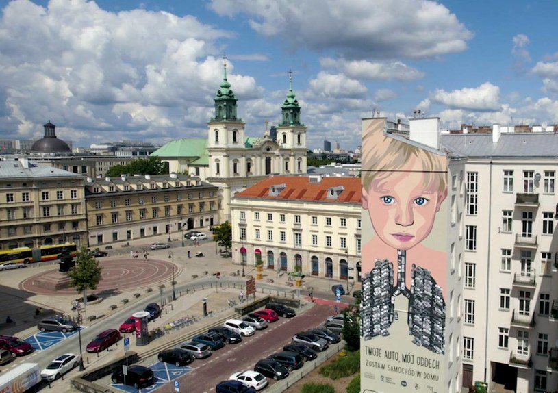 Takie murale zobaczyć można w Warszawie / fot. Polski Alarm Smogowy /Informacja prasowa