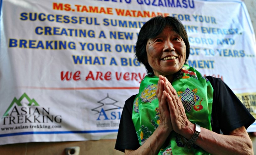 Tamae Watanabe - w wieku 73 r. wspięła się na Mout Everest... po raz drugi /AFP