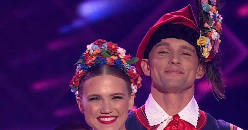 Taniec z gwiazdami - Agnieszka Kaczorowska, Filip Gurłacz /screen Polsat /materiał zewnętrzny