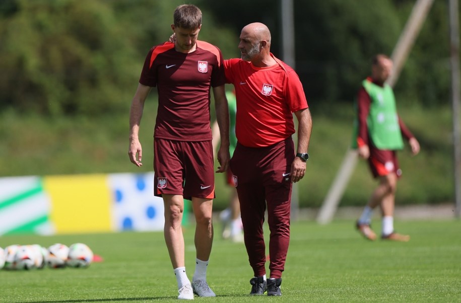 Taras Romanczuk i Michał Probierz /Leszek Szymański /PAP