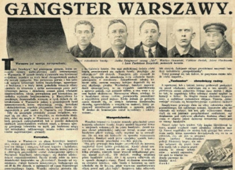 Tasiemka był jednym z najsławniejszych przestępców przedwojennej Warszawy /INTERIA.PL/materiały prasowe