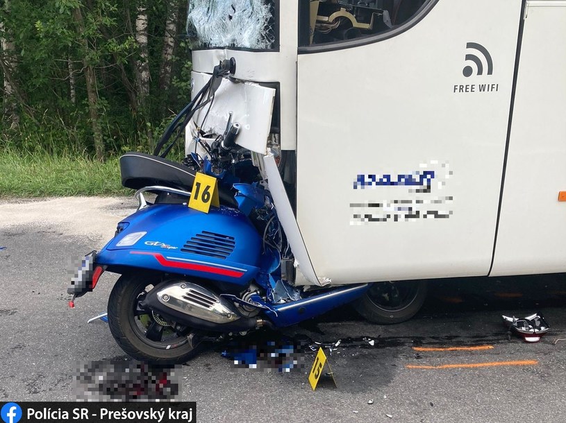 Tatry Wysokie: Skuter wbił się w polski autokar. Nie żyje 41-latek