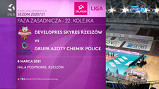 TAURON Liga. Developres SkyRes Rzeszów – Grupa Azoty Chemik Police 3:1. Skrót meczu (POLSAT SPORT). Wideo