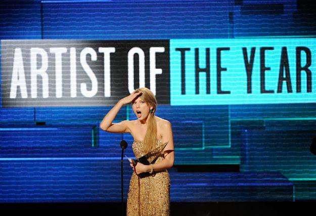 Taylor Swift podczas rozdania American Music Awards fot. Kevork Djansezian /Getty Images/Flash Press Media