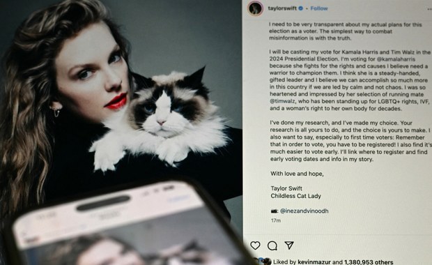 Taylor Swift poparła Kamalę Harris. "Jest utalentowaną liderką"