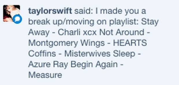 Taylor Swift przesyła fance specjalną playlistę /&nbsp /
