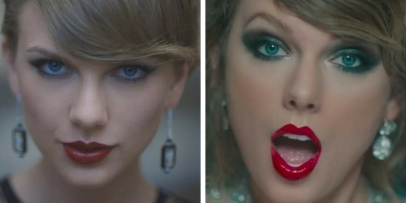 Taylor Swift w klipach "Bank Space" (po lewej) oraz "Look What You Made Me Do" /