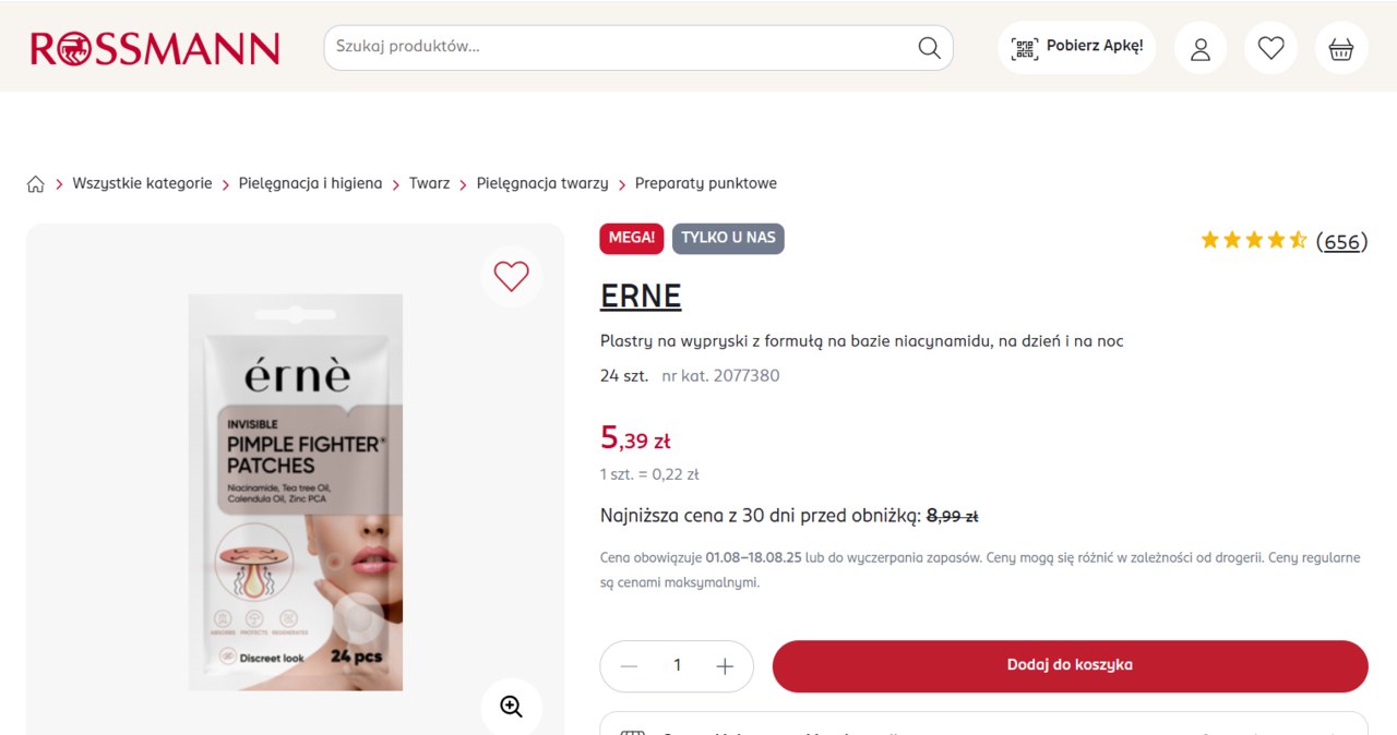 Te plastry na niedoskonałości przyspieszają gojenie wyprysków i ukrywają zaczerwienienia. Mój hit! /Rossmann /INTERIA.PL