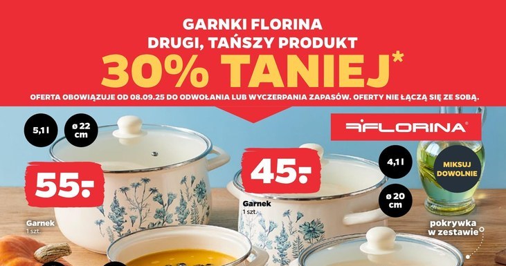 Te urocze, retro garnki Florina teraz w Netto w rewelacyjnej promocji /Netto /INTERIA.PL