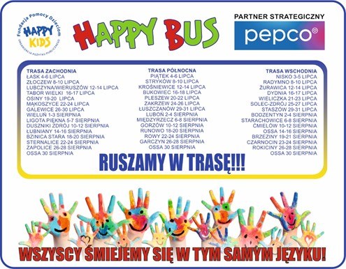 Tegoroczna trasa Happy Busa /Fundacja Happy Kids /Materiały prasowe