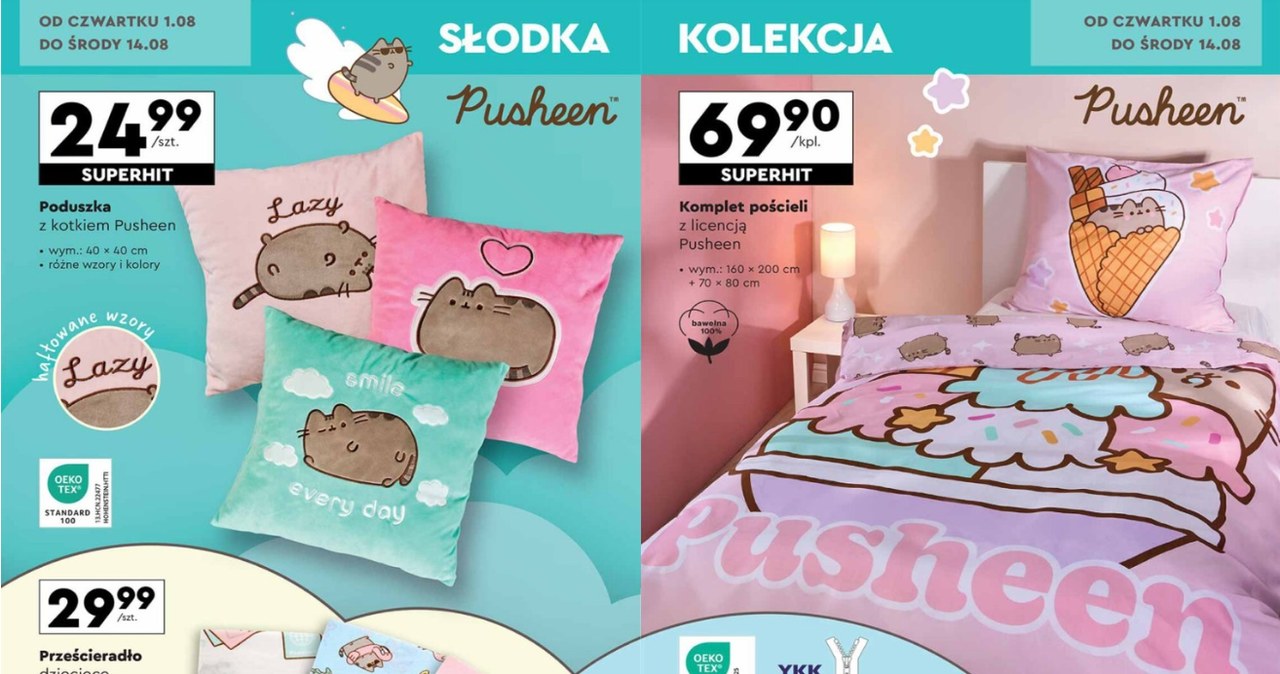 Tekstylia z licencją Pusheen w Biedronce /Biedronka /INTERIA.PL