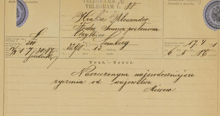 Telegram z okazji zaręczyn /Biblioteka Narodowa
