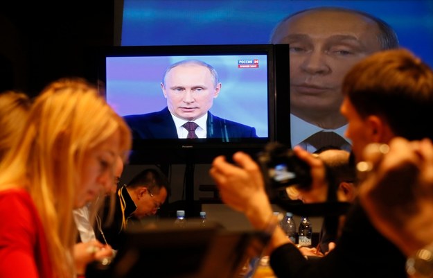 Telekonferencja Władmiria Putina z Rosjanami /YURI KOCHETKOV /PAP/EPA