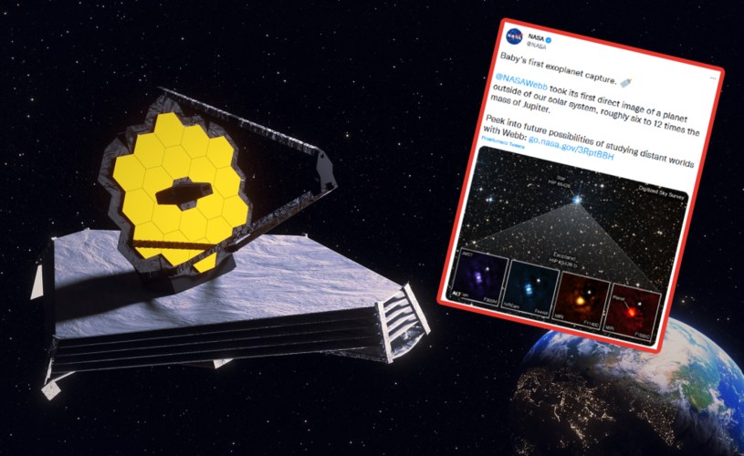 Teleskop Webba zrobił swoje pierwsze zdjęcie egzoplanety /NASA/Twitter /Pixabay.com