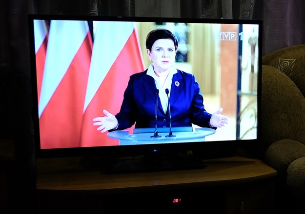 Telewizyjne wystąpienie premier Beaty Szydło /PAP/Darek Delmanowicz /PAP