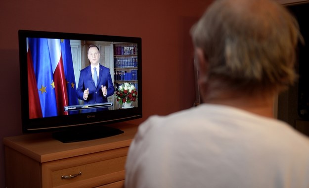 Telewizyjne wystąpienie prezydenta RP Andrzeja Dudy /Darek Delmanowicz /PAP