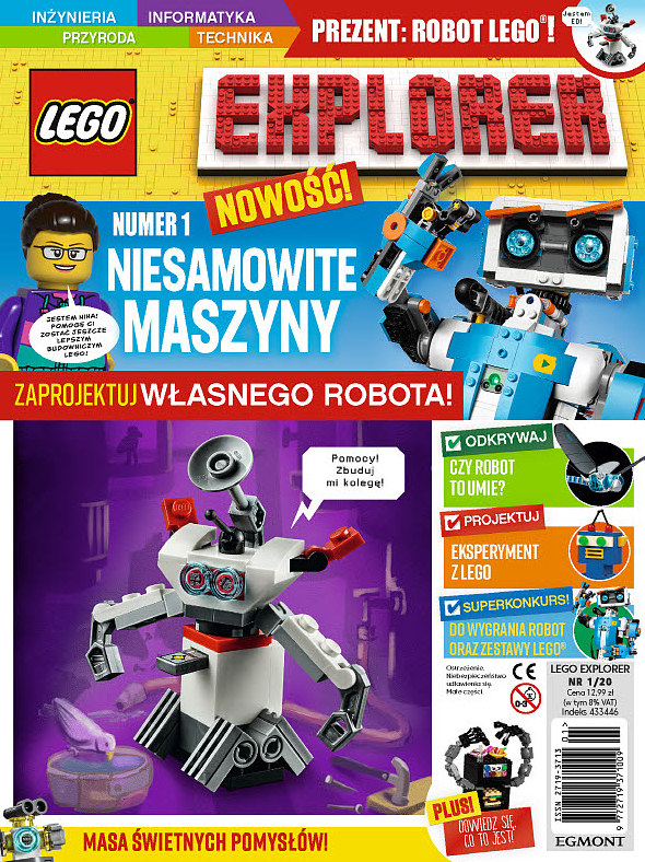Tematem pierwszego numeru "LEGO EXPLORER" są niesamowite maszyny /materiały prasowe